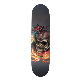 Skateboard Crâne + Serpent