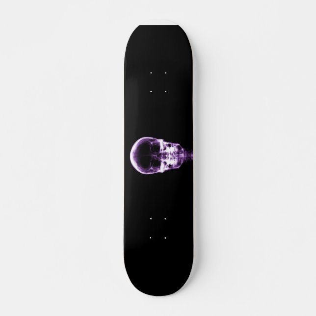 SKATEBOARD CRÂNE SQUELETTIQUE DE VISION DE RAYON X - POURPRE (Devant)