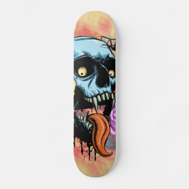 Skateboard Crâne Vampire (Recto)