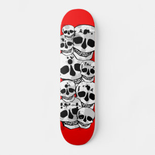 Skateboard Crânes à éclaboussures de peinture rouge skateboar