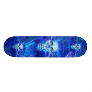 Skateboard Crânes bleus du feu