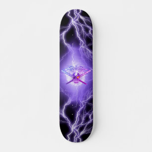 Skateboard Crânes Épées Croisées