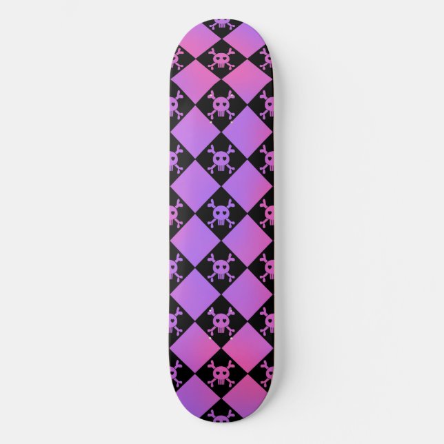 Skateboard Crânes et planche à roulettes (Recto)