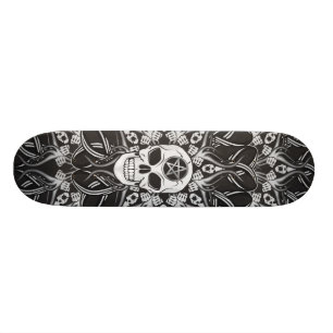 Skateboard Crânes gothiques
