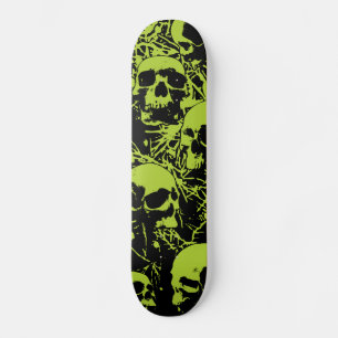 Skateboard Crânes grunges verts