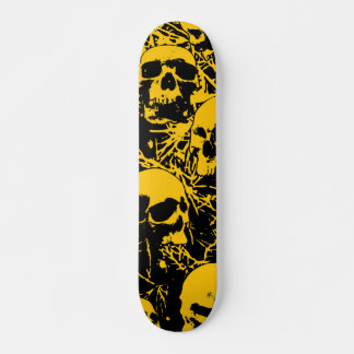 Skateboard Crânes jaunes