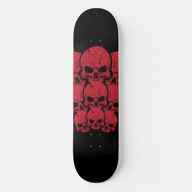 Skateboard Crânes rouges (Recto)