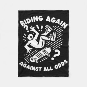 Skateboard Crash Accident Survivor Get Well Skateb Fleece Blanket