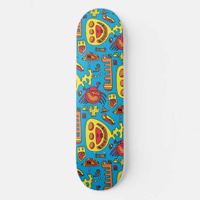 Skateboard Crazy Ocean Créations et la plage de sous-marin ja (Recto)