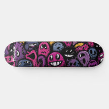 Creature crowd dark cartoonish street art
