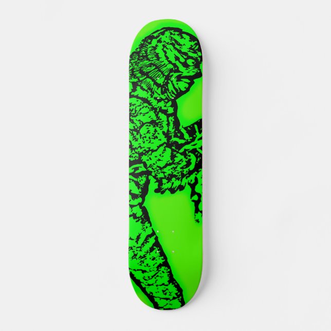 Skateboard Créature de la planche à roulettes noire de lagune (Recto)