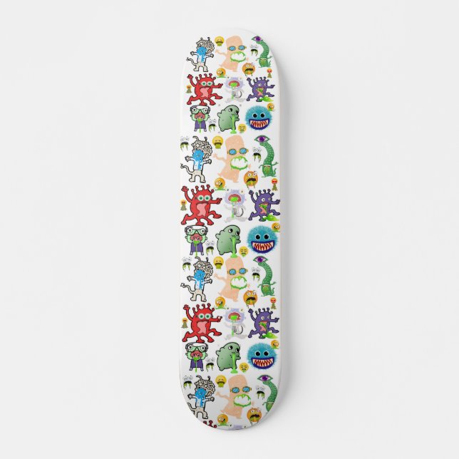 Skateboard Créatures et monstres amusants du Puking (Devant)