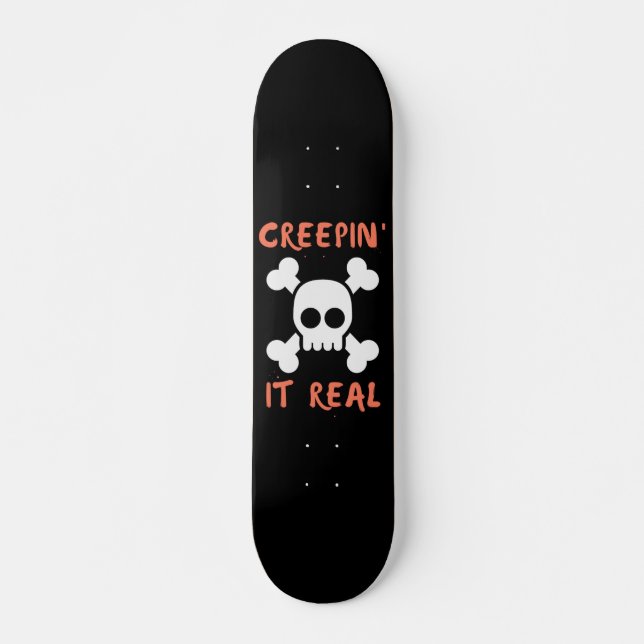 Skateboard Creepin it Real Skull (Devant)