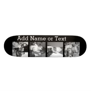 Skateboard Créez un collage d'Instagram avec 4 photos - noir