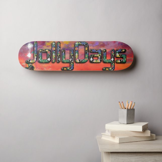 Skateboard Créez votre propre dernière idée 3D amusante de va (Art mural (Horz))