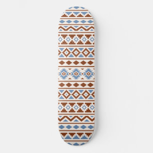 Skateboard Crème aztèque de bleu de rouille du motif II