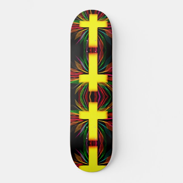Skateboard Croix Abstraite (Recto)