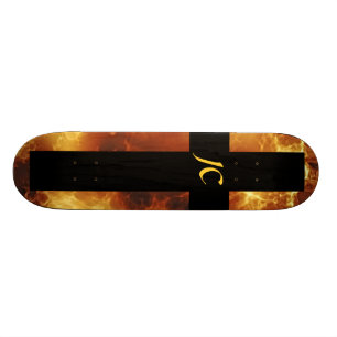 Skateboard Croix chrétienne du feu JC
