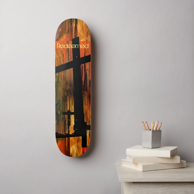 Skateboard Croix chrétienne rachetée Abstraite (Art mural)
