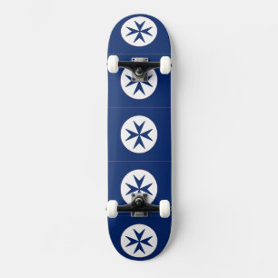Skateboard Croix octogonale BLUE CORSAIR STYLE