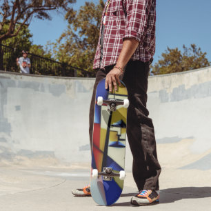 Skateboard Cubiste Zen Abstrait