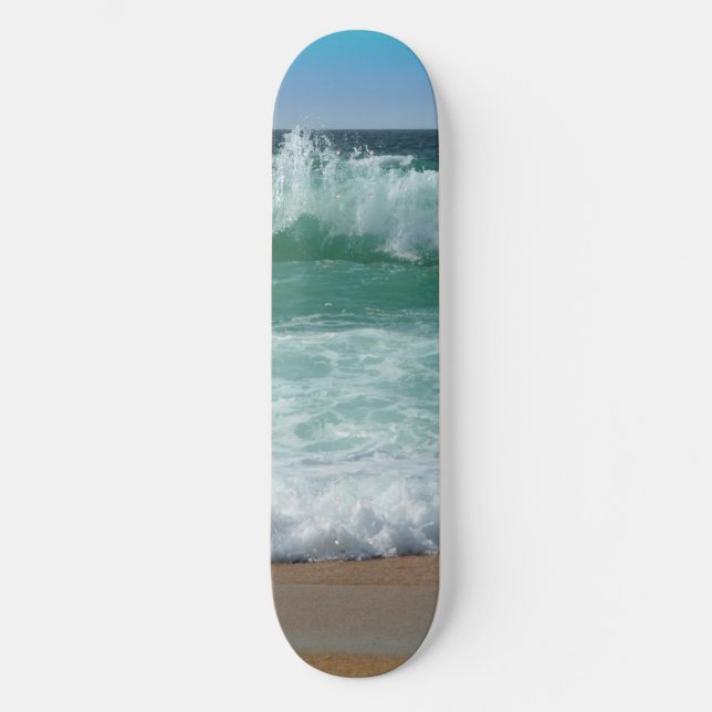 Skateboard Custom Seascape Beach Plage Balnéaire Vagues marit (Recto)
