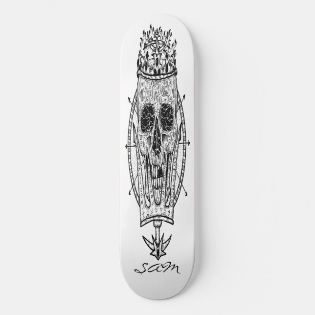 skateboard Custom Skeleton Nautique King (Recto)