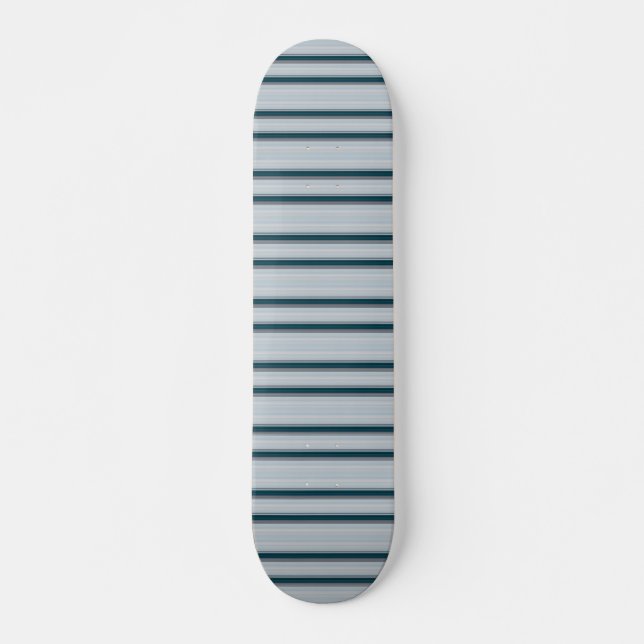 Skateboard Cute blue gray stripes  (Devant)