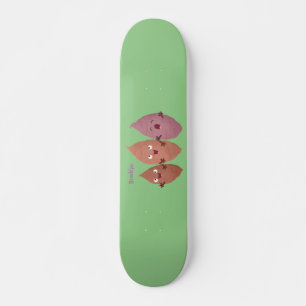 Skateboard Cute chantant des patates douces caricaturales lég