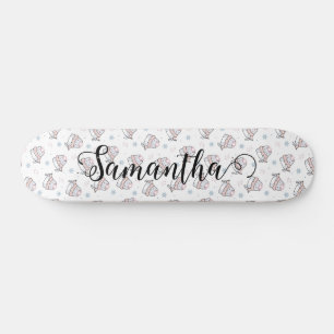 Skateboard Cute Chat hiver Motif de Noël personnalisé