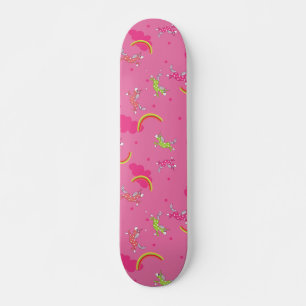 Skateboard Cute Fun Unicorns rainbow pink cartoon pattern
