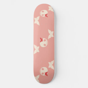 Skateboard Cute Girls Skatedeck avec des crânes et des papill