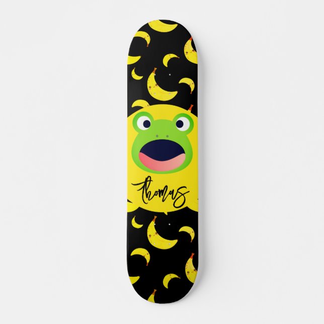 Skateboard Cute grenouille Motif banane (Devant)