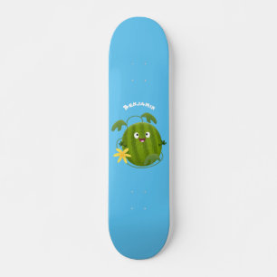 Skateboard Cute happy smiling watermelon cartoon