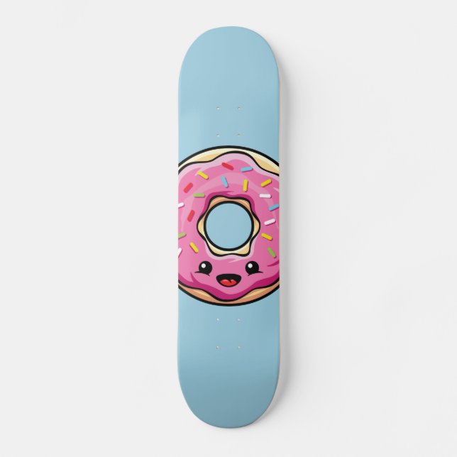 Skateboard Cute Kawaii Donut rose (Recto)