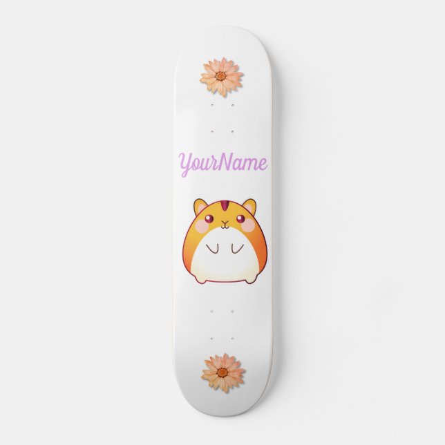 Skateboard Cute Kawaii Hamster personnalisé  (Recto)