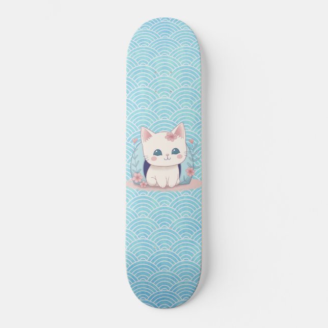 Skateboard Cute Kitten Kawaii (Recto)