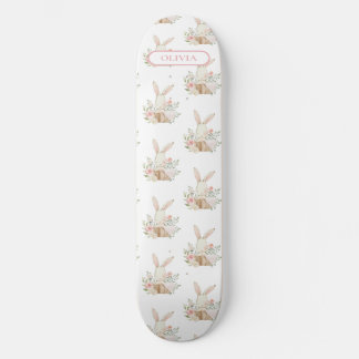 Skateboard Cute lapin lapin personnalisé Floral