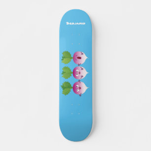 Skateboard Cute turnip légumes trio chanter dessin animé