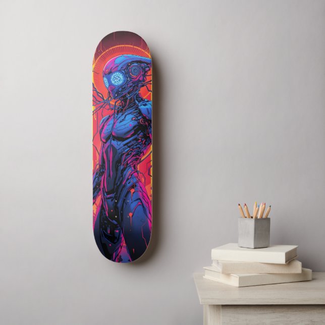 Skateboard Cyborg Warrior (Art mural)