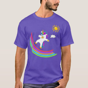 Skateboard Dabbing Unicorn Skater Gift T-Shirt