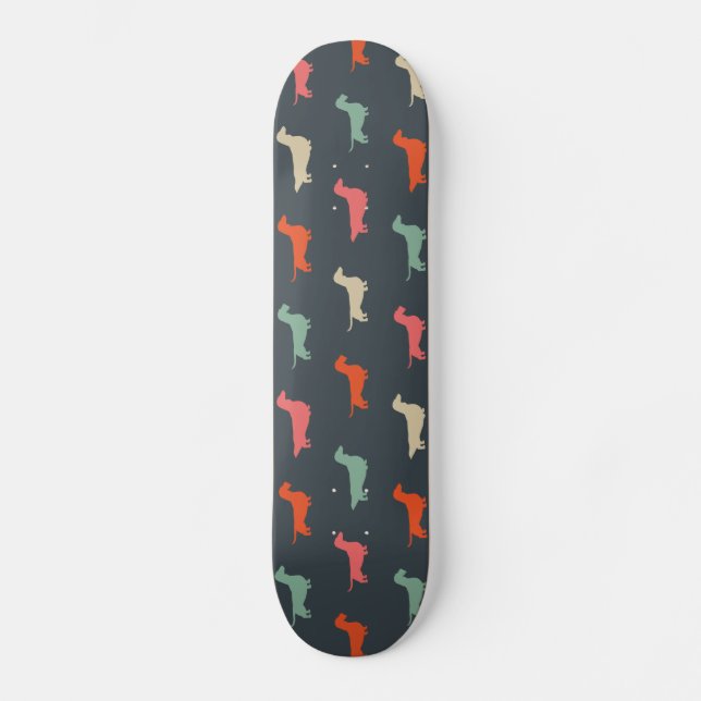 Skateboard Dachshund Silhouettes Wiener Amoureux des chiens (Recto)
