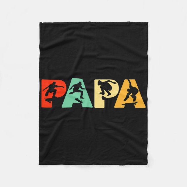 Skateboard Dad Shirt  Fleece Blanket (Front)