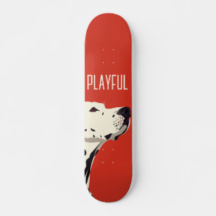 Skateboard Dalmatien rouge