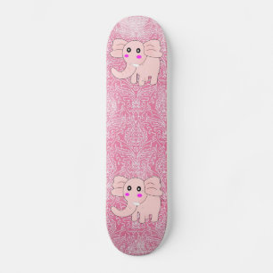 Skateboard Damassé de rose d'éléphant de bébé