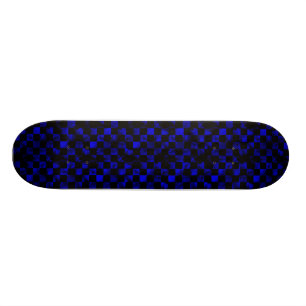 Skateboard Damier de marbre bleu