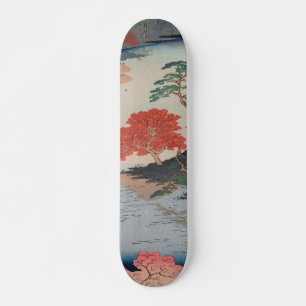Skateboard Dans le sanctuaire Akiba Vintage Ukiyo-e Art japon