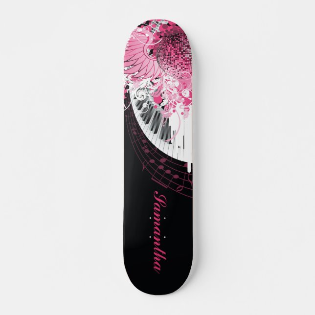 Skateboard Danse Musique Disco Ball Piano Old School Skate (Devant)