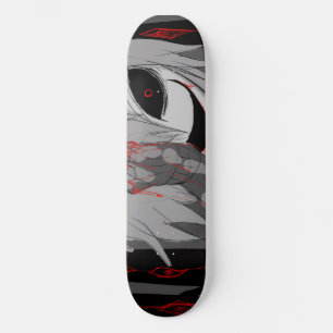 Skateboard Dark Anime Fantasy Crow and Demon Art