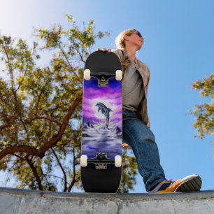 Skateboard Dauphin clair de lune